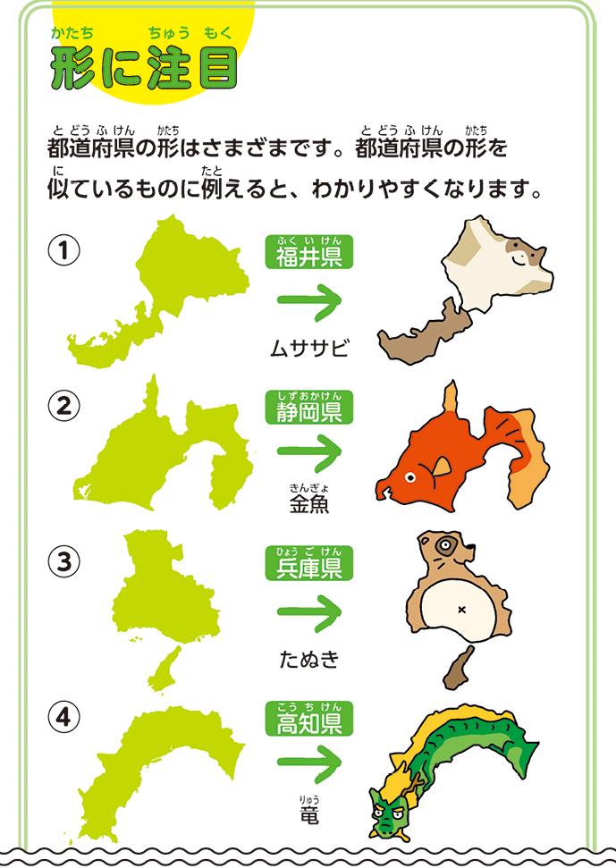 図2 地図帳p.128の「形に注目」(一部)