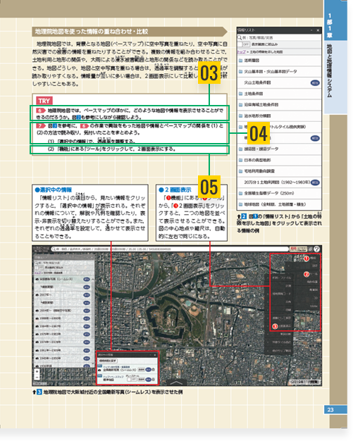 『高等学校 新地理総合』教科書p.22-23，内容解説資料p.26-27