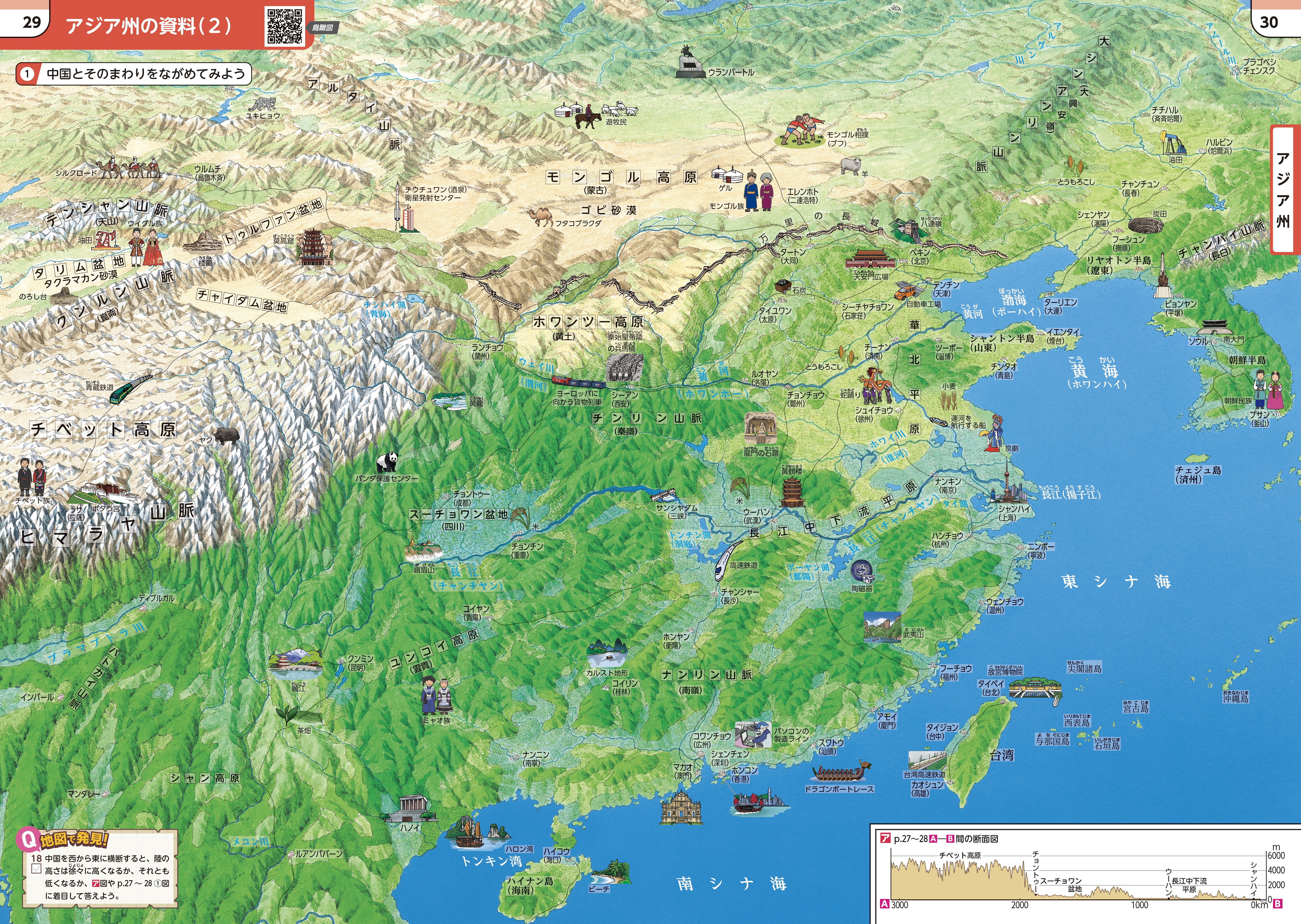 中国とそのまわりをながめてみよう　p.29-30