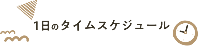 1日のタイムスケジュール